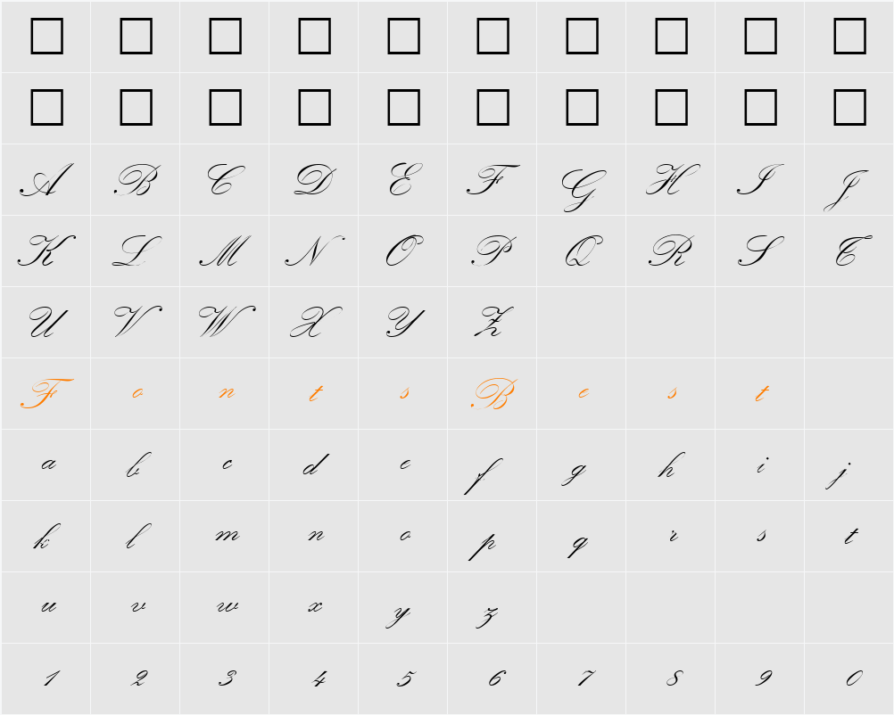 KremlinScriptTwo DB Character Map