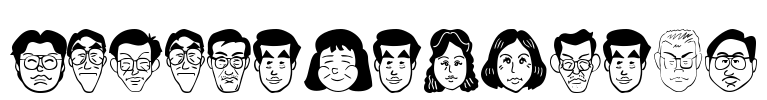 SakabePeople06 Font Image
