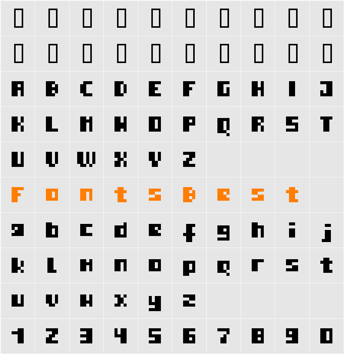H7Micro4 Character Map