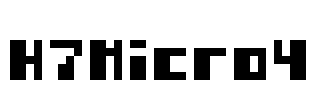H7Micro4 Font Image