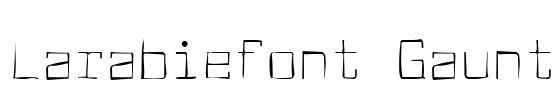 Larabiefont Gaunt Font Image