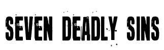 Seven deadly sins Font Image