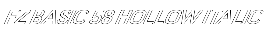 FZ BASIC 58 HOLLOW ITALIC