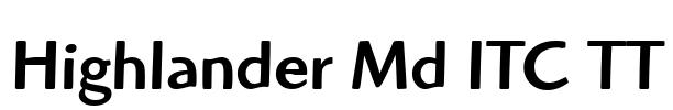 Highlander Md ITC TT Font Image