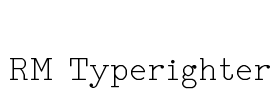 RM Typerighter Font Image