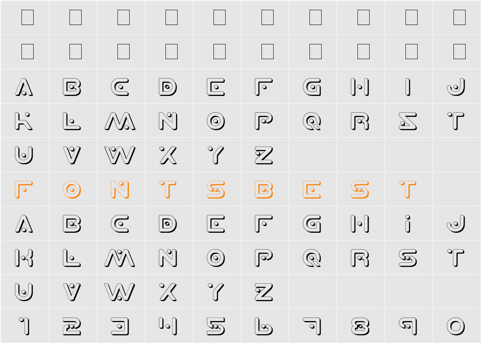 Planet X Shadow Character Map