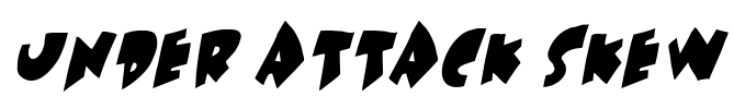 Under attack skew Font Image