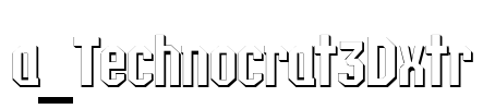 a_Technocrat3Dxtr Font Image