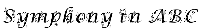 Symphony in ABC Font Image
