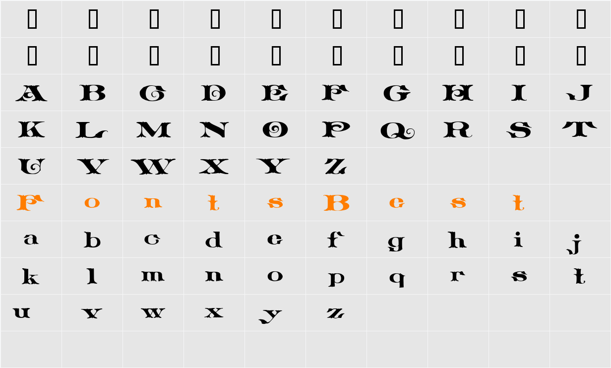 Plowright Demo Character Map