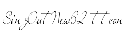 SingOutNew62 ttcon Font Image