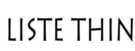 Liste Thin Font Image