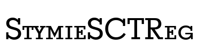 StymieSCTReg Font Image