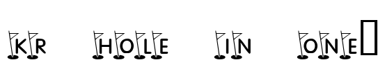 KR Hole In One! Font Image
