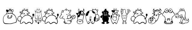 SakabeAnimal03 Font Image