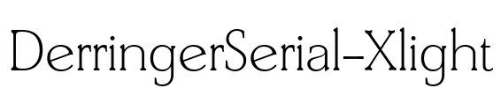 DerringerSerial-Xlight Font Image