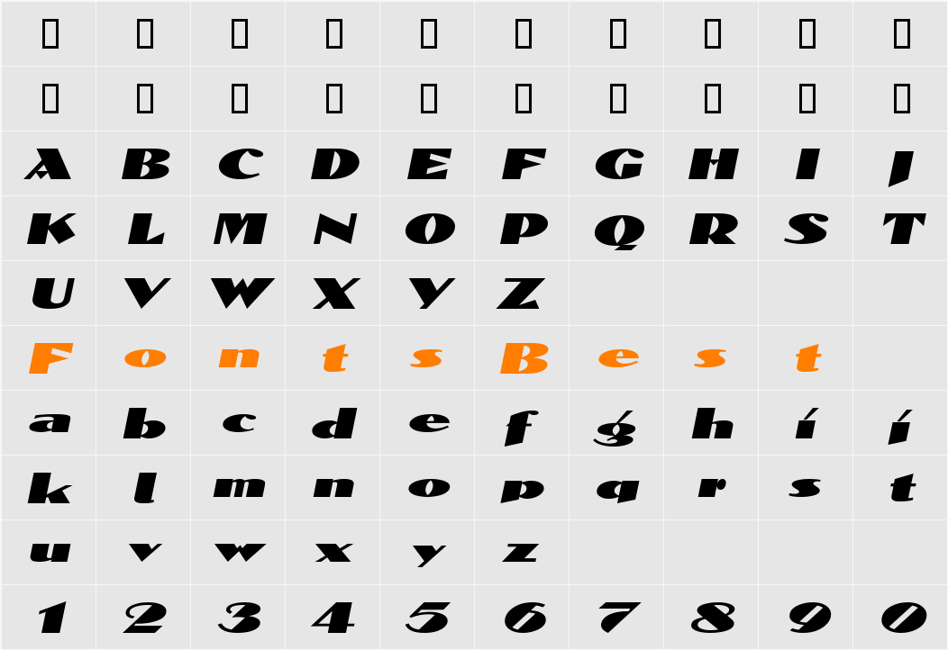 DomenicExtended Character Map