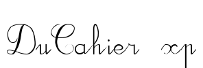 DuCahier xp Font Image