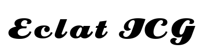 Eclat ICG Font Image