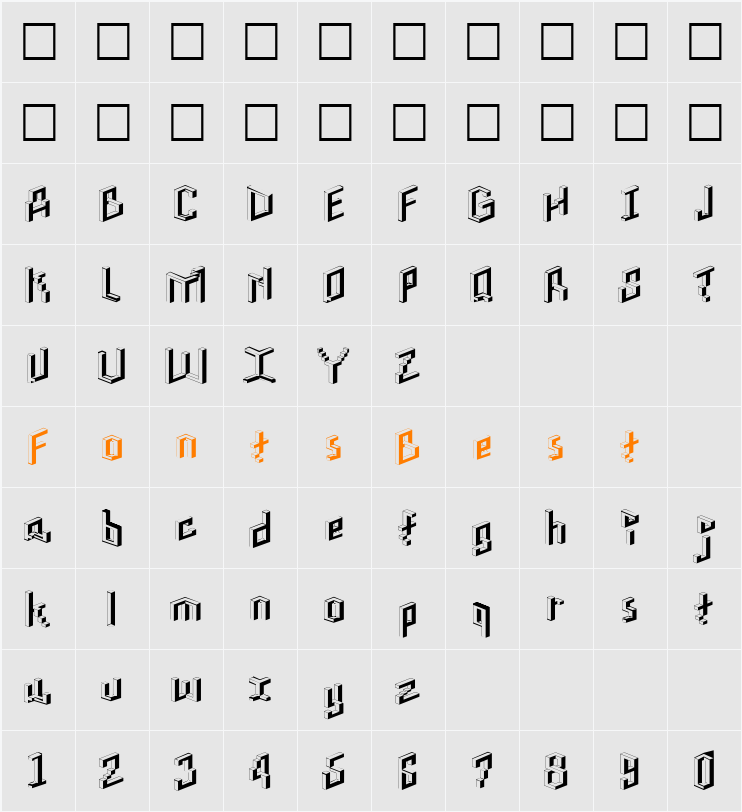 Toit Character Map