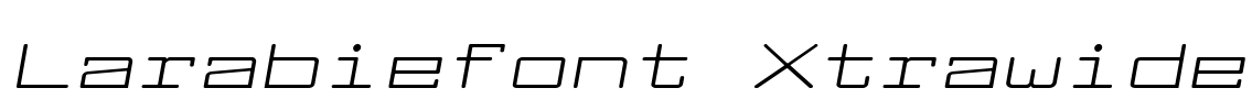 Larabiefont Xtrawide Font Image