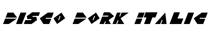 Disco Dork Italic Font Image