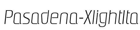 Pasadena-XlightIta Font Image