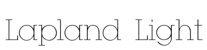 Lapland Light Font Image