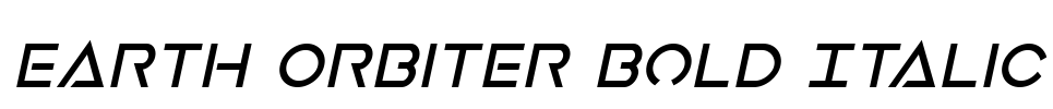 Earth Orbiter Bold Italic