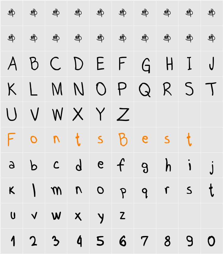 Martin Sans Character Map