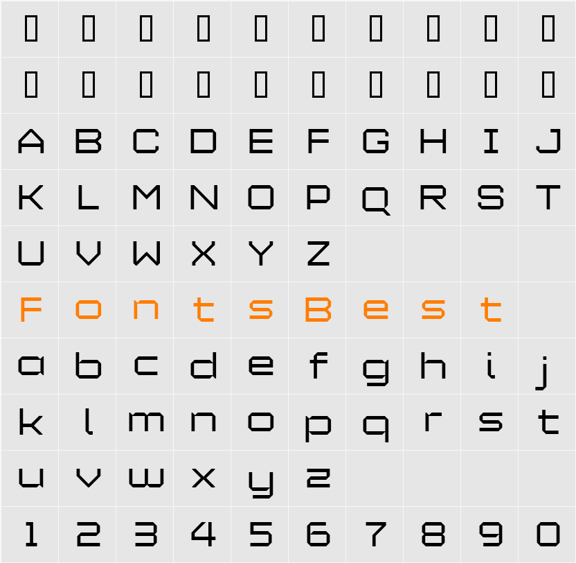 Maetl Character Map