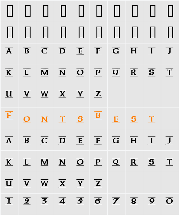 Ribbon Character Map