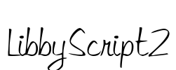 LibbyScript2 Font Image