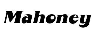 Mahoney Font Image