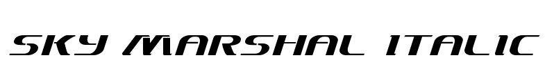 Sky Marshal Italic Font Image