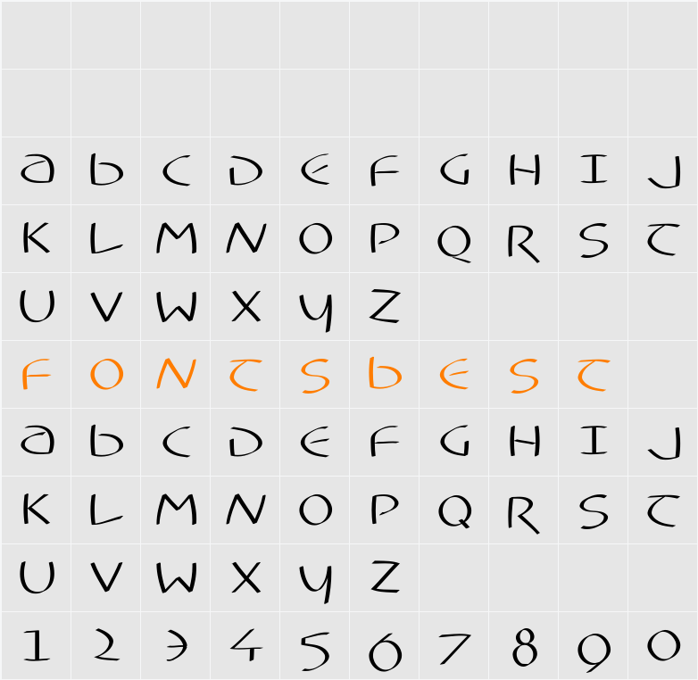 TypoasisUncialFS Character Map