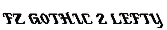 FZ GOTHIC 2 LEFTY Font Image