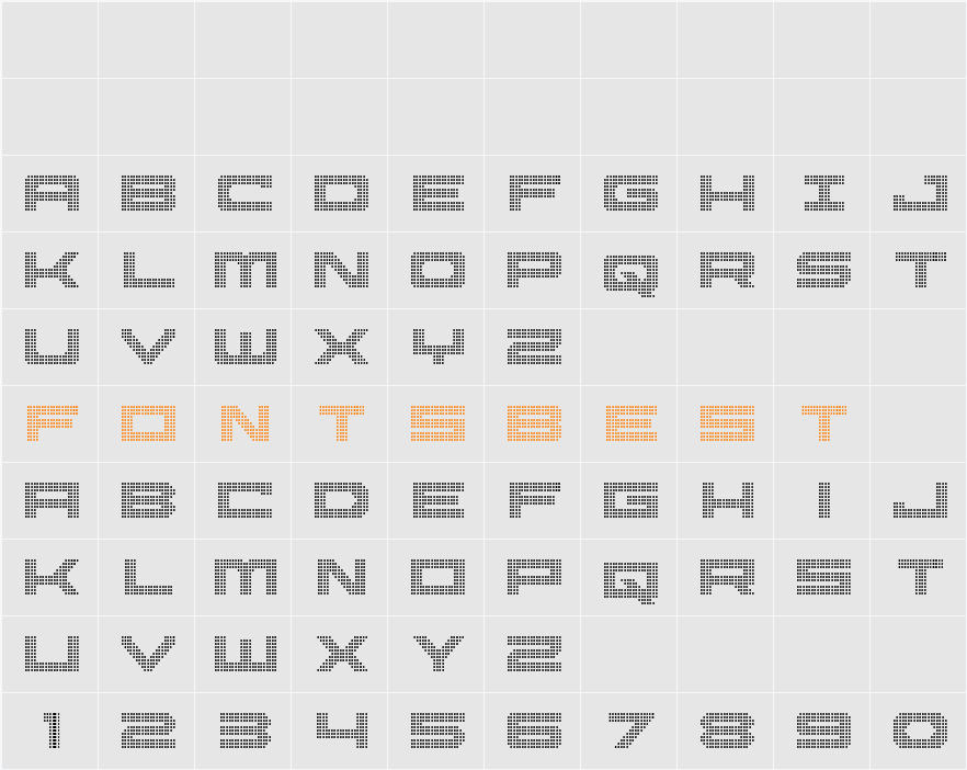 Pocket Ball Condensed Character Map