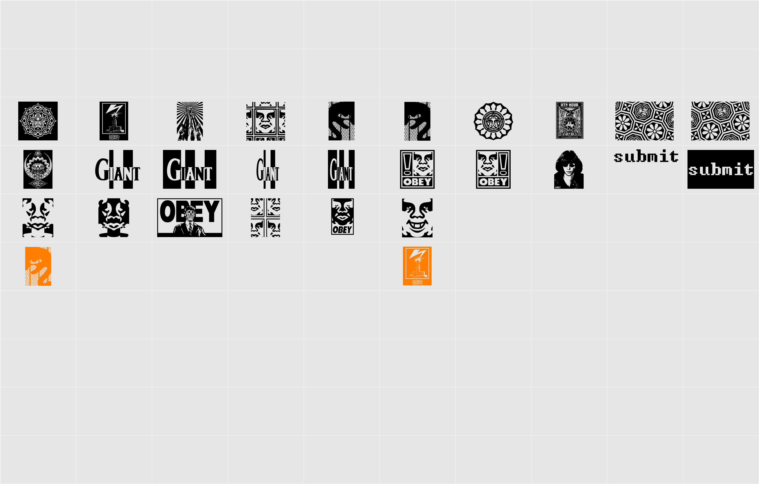 ObeyAssorty Character Map