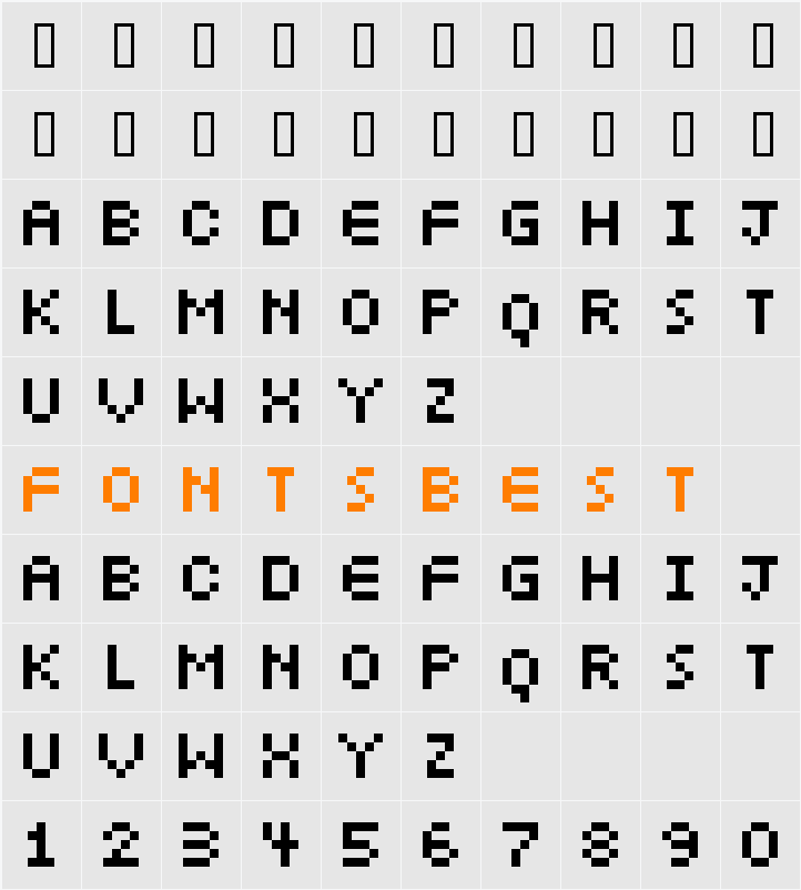 6pxbus Character Map