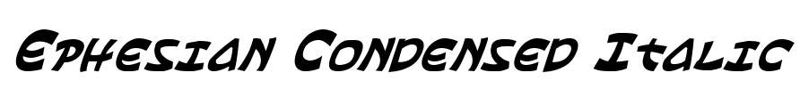 Ephesian Condensed Italic Font Image