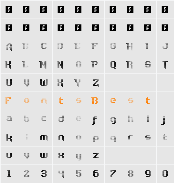 Disco Nectar Character Map