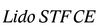 Lido STF CE Font Image