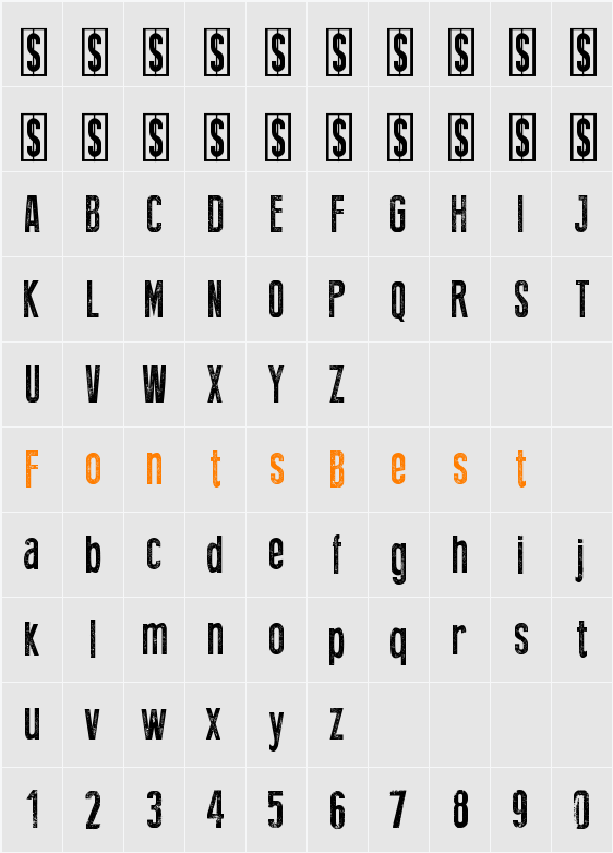 Press Style Character Map