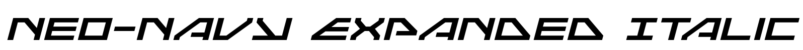 Neo-Navy Expanded Italic