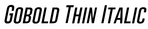 Gobold Thin Italic