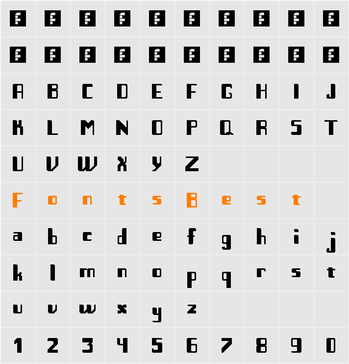 tipografia Character Map