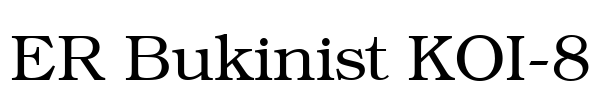 ER Bukinist KOI-8 Font Image