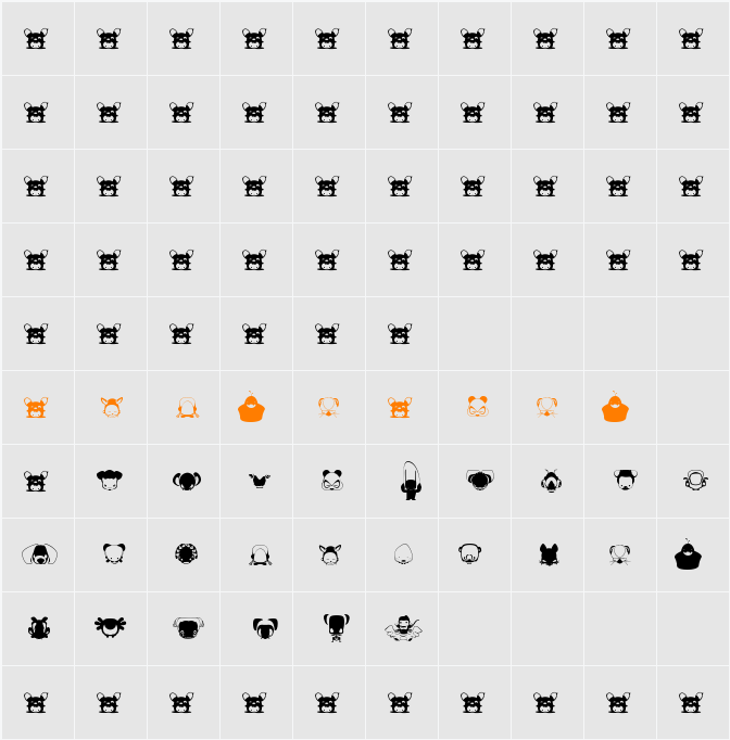 Pictoserie 3 Character Map