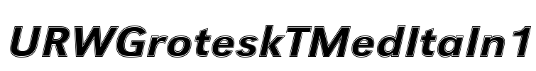 URWGroteskTMedItaIn1 Font Image